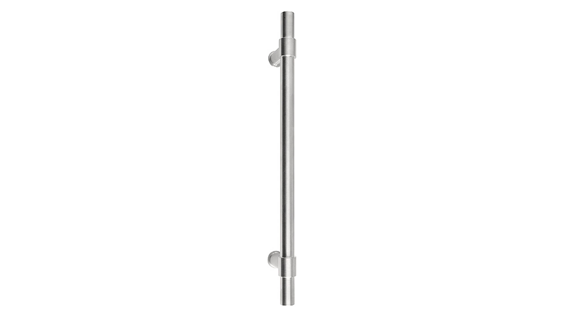 set of pull handles including back to back fixings satin stainless steel