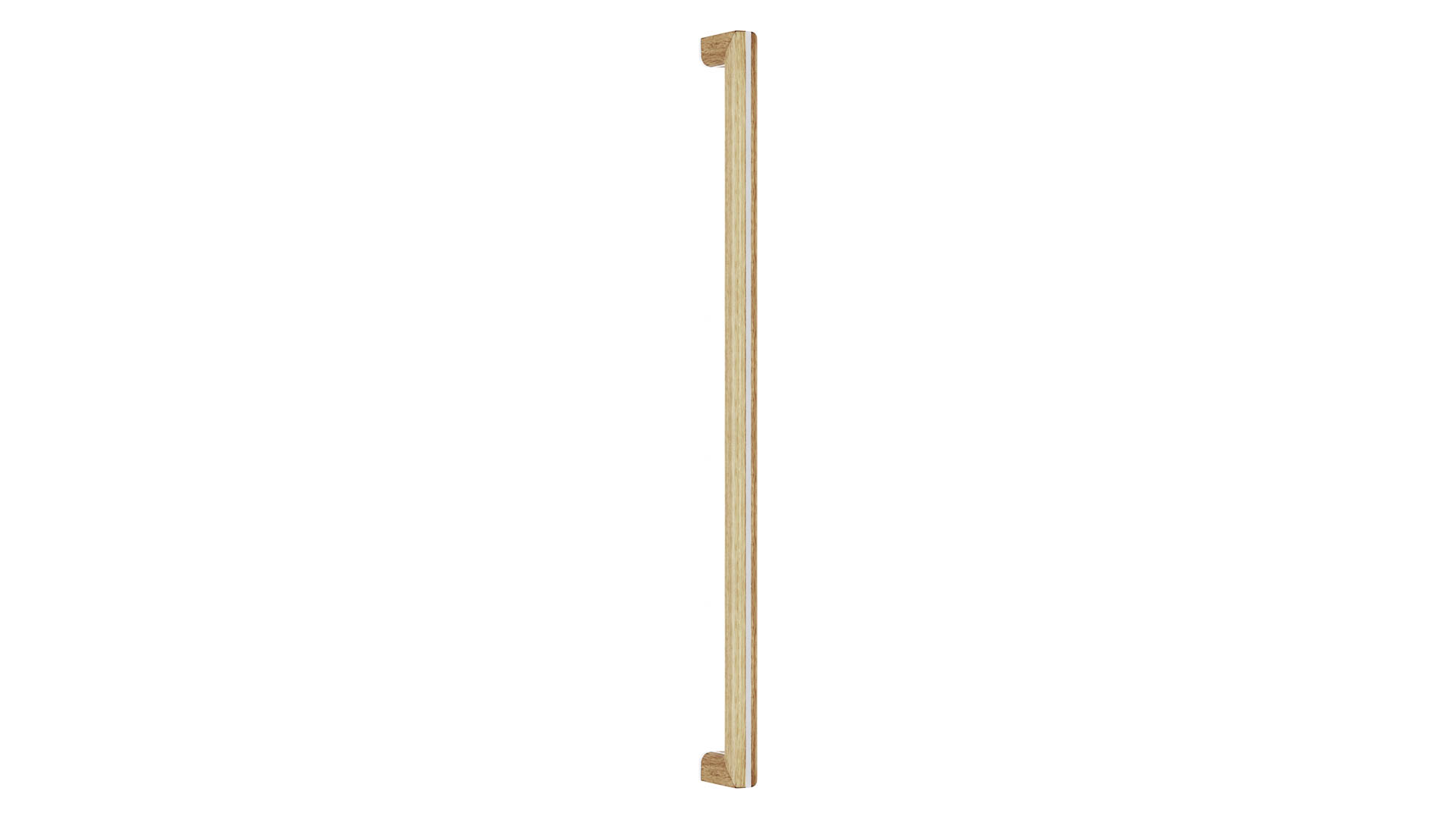 pull handle including bolt through fixings satin stainless steel/ oak wood